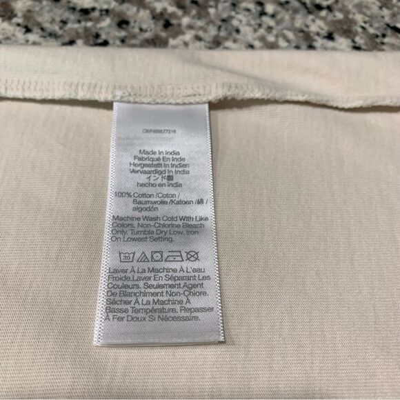 Madewell Top S Cotton Perfect Crewneck Tee in Vintage Linen - Picture 9 of 10